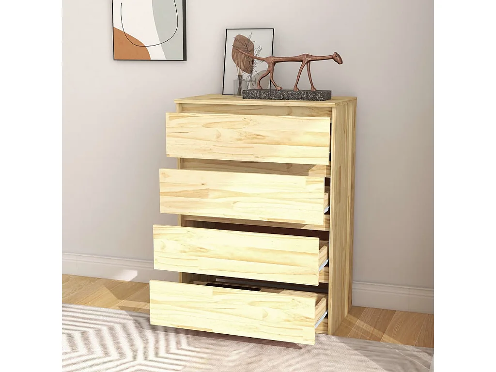 Armoire d'appoint 60x36x84 Bois de pin massif