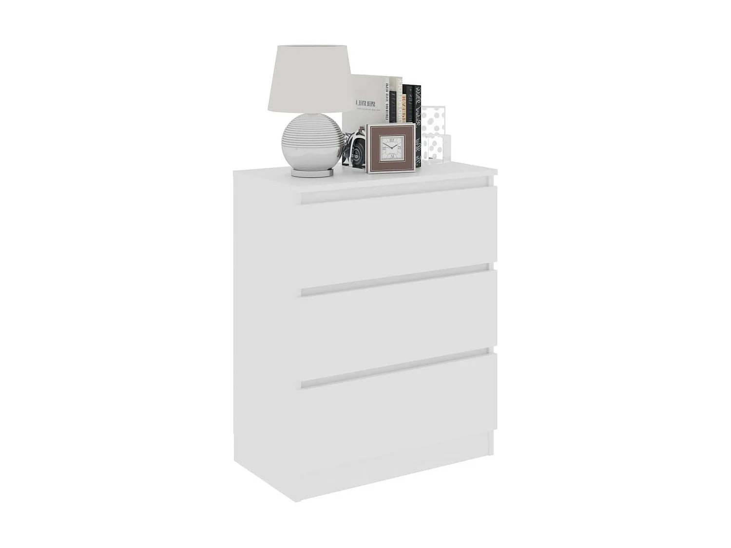 Commode blanche 3 tiroirs 60x35x76