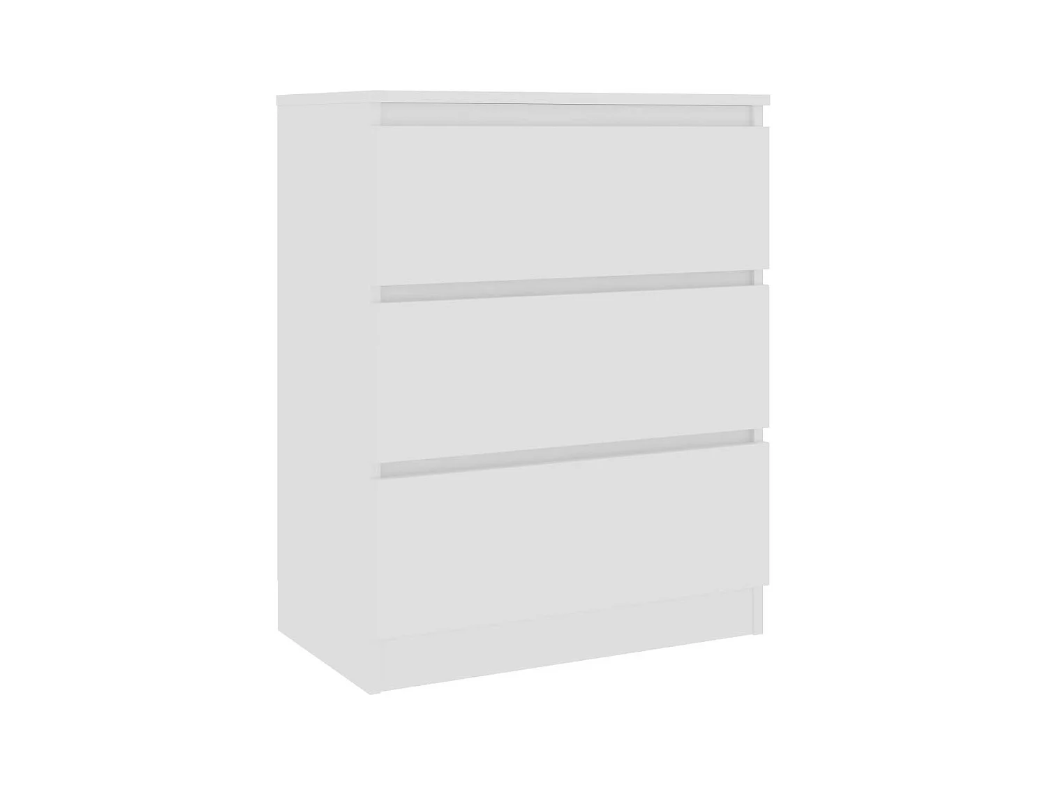 Commode blanche 3 tiroirs 60x35x76