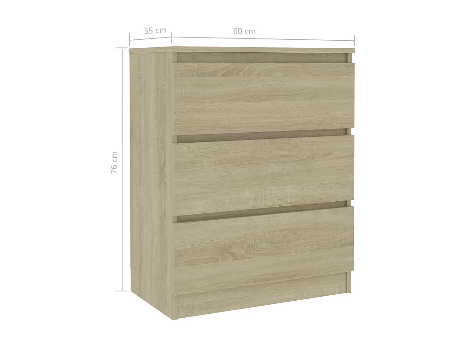 Commode Chêne sonoma 60x35x76