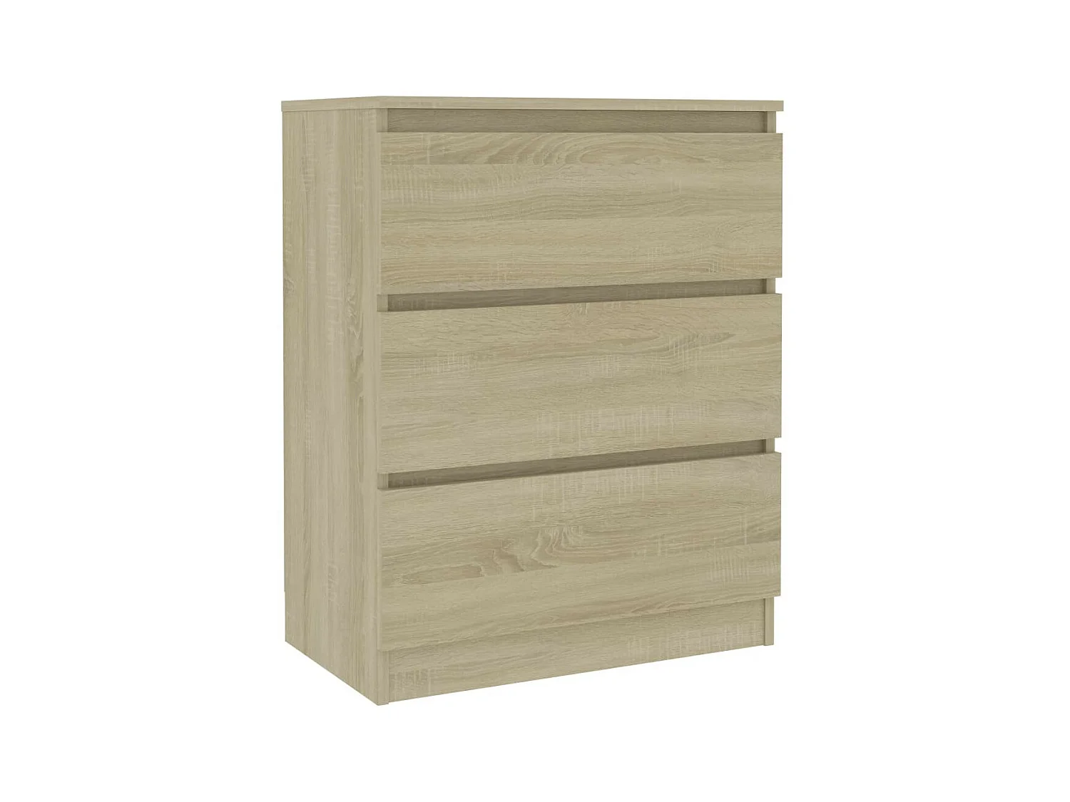 Dressoir 60x35x76 cm bewerkt hout sonoma eikenkleurig