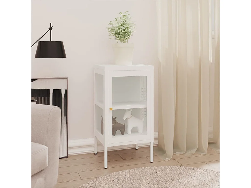 Buffet 38x35x70 Métal et verre