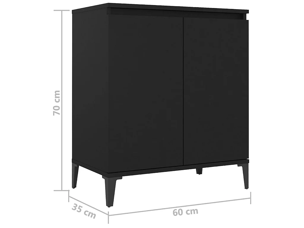 Commode Noir 60x35x70