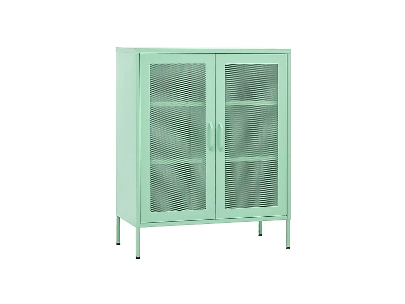 Armoire de rangement Vert menthe 80x35x101,5 Acier 3