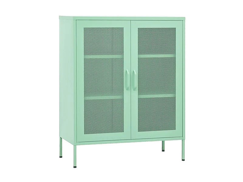 Armoire de rangement Vert menthe 80x35x101,5 Acier 3