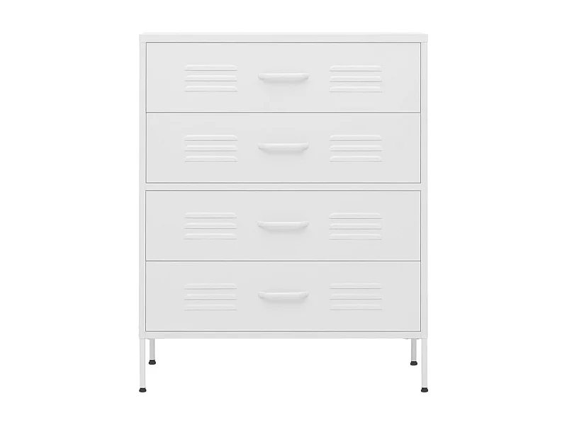Commode Blanc 80x35x101,5 Acier