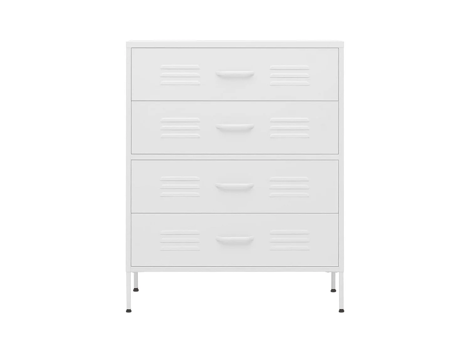 Commode Blanc 80x35x101,5 Acier