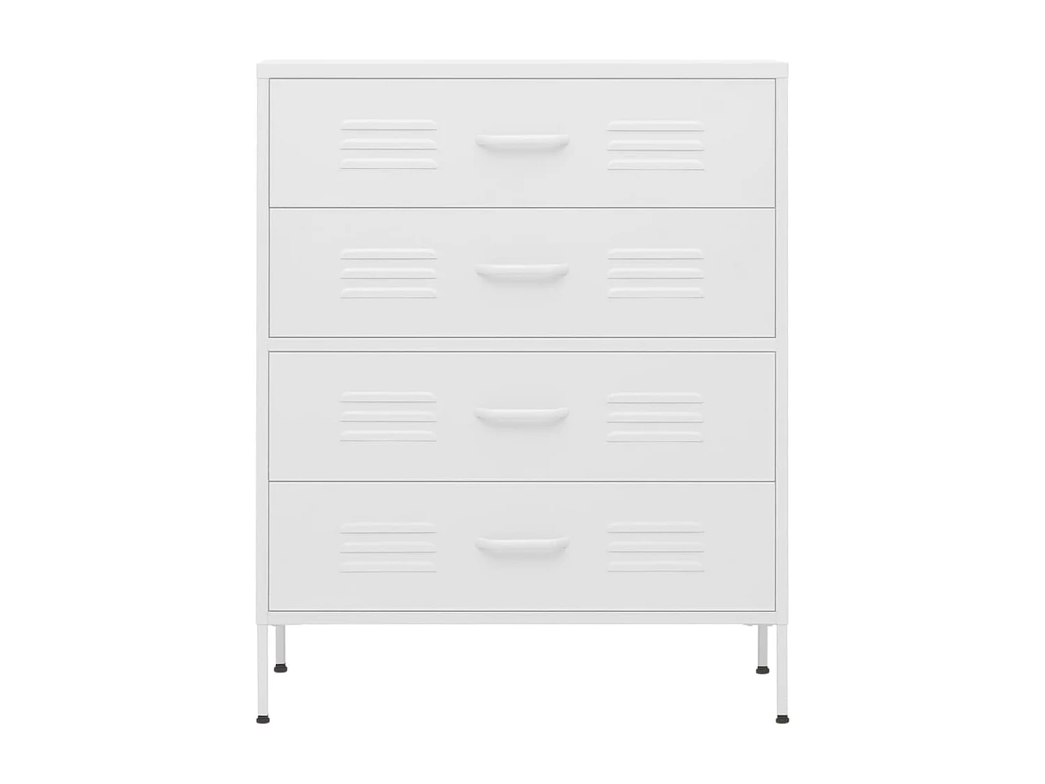 Commode Blanc 80x35x101,5 Acier