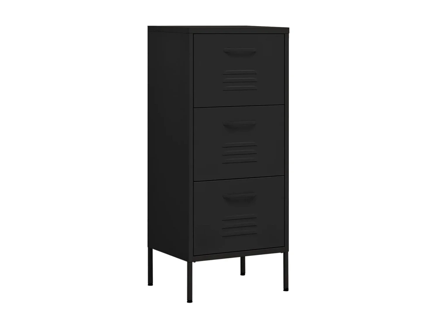 Armoire de rangement Noir 42,5x35x101,5 Acier