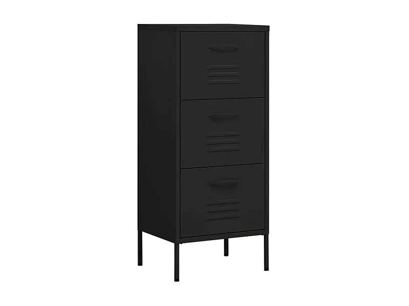 Armoire de rangement Noir 42,5x35x101,5 Acier