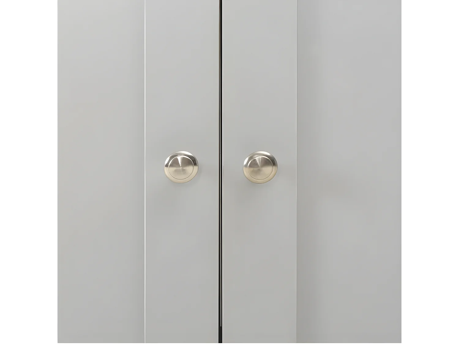 Commode 2 portes 2 tiroirs bois gris et clair Patt