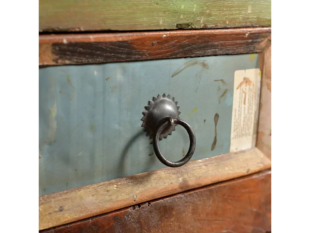 Armoire avec 4 tiroirs Bois massif de récupération