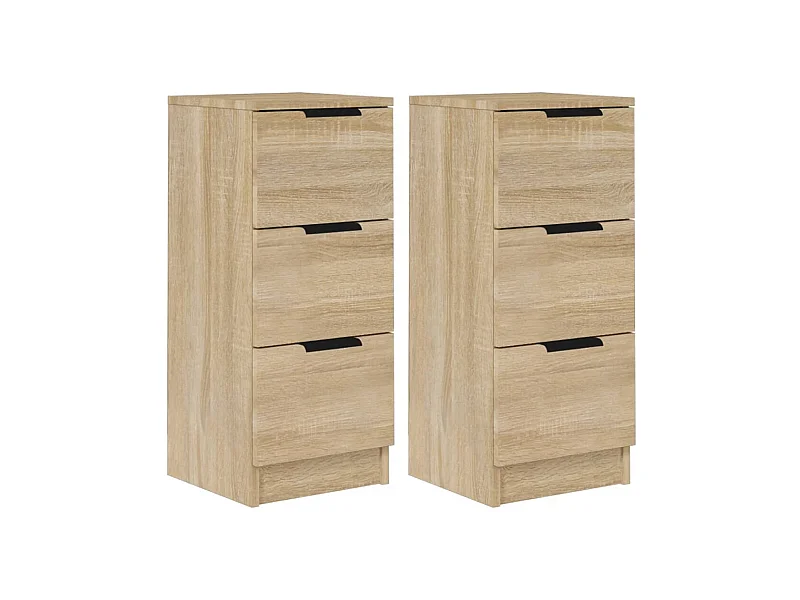 Buffets 2 pcs Chêne Sonoma 30x30x70 Bois d'ingénierie