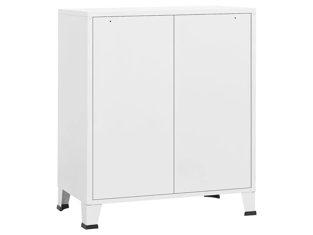 Armoire à tiroirs industrielle Blanc 78x40x93 Métal