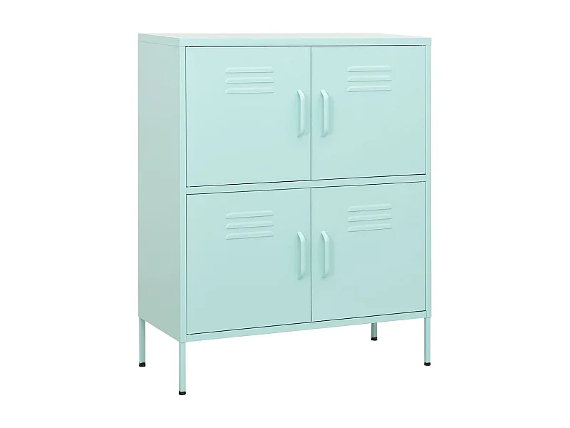 Armoire de rangement Vert menthe 80x35x101,5 Acier 2