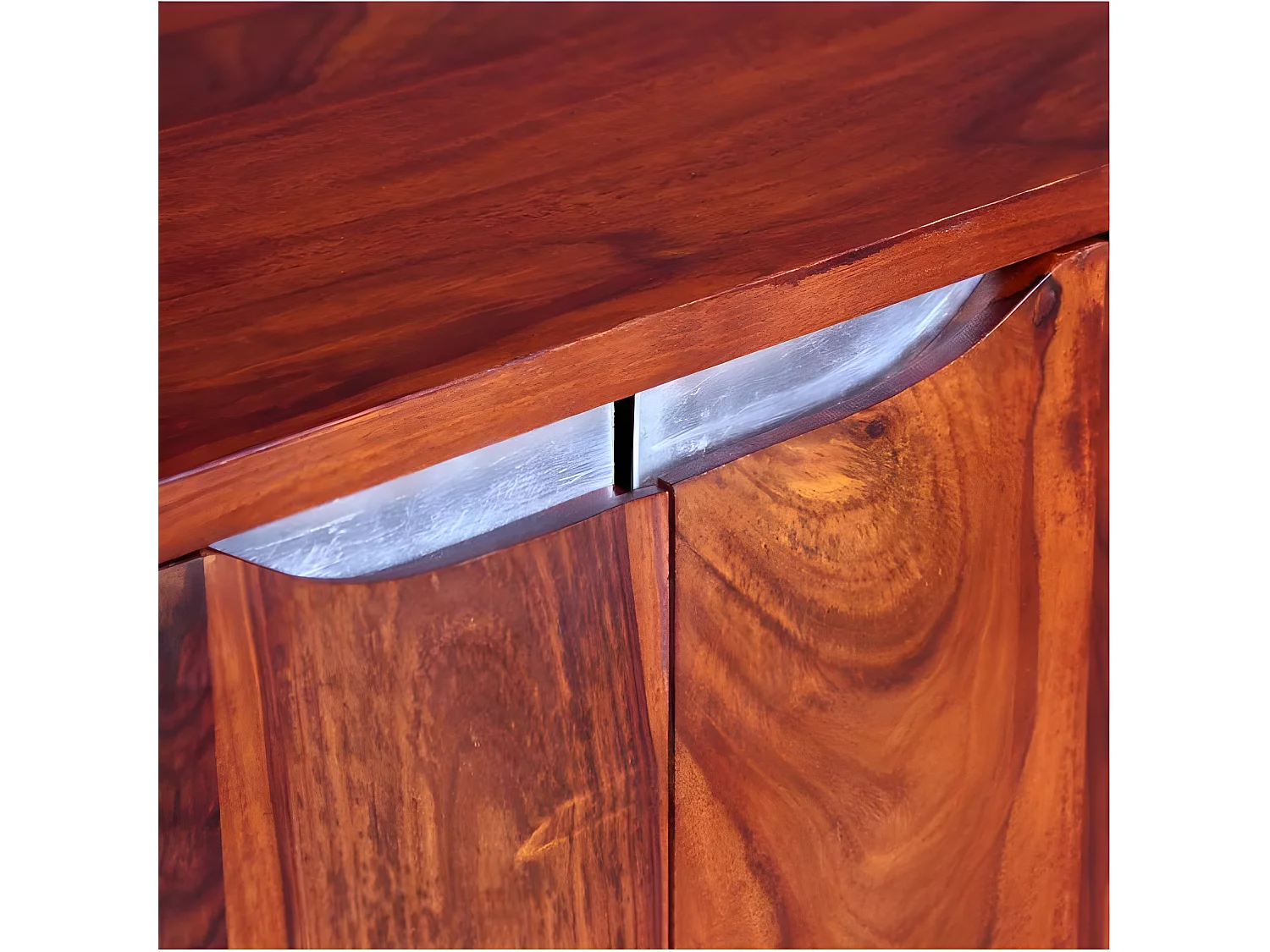 Commode 2 portes sesham massif foncé Malib