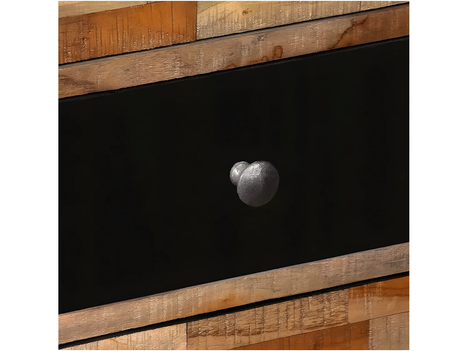 Commode 6 tiroirs teck recyclé et pieds métal noir Voust