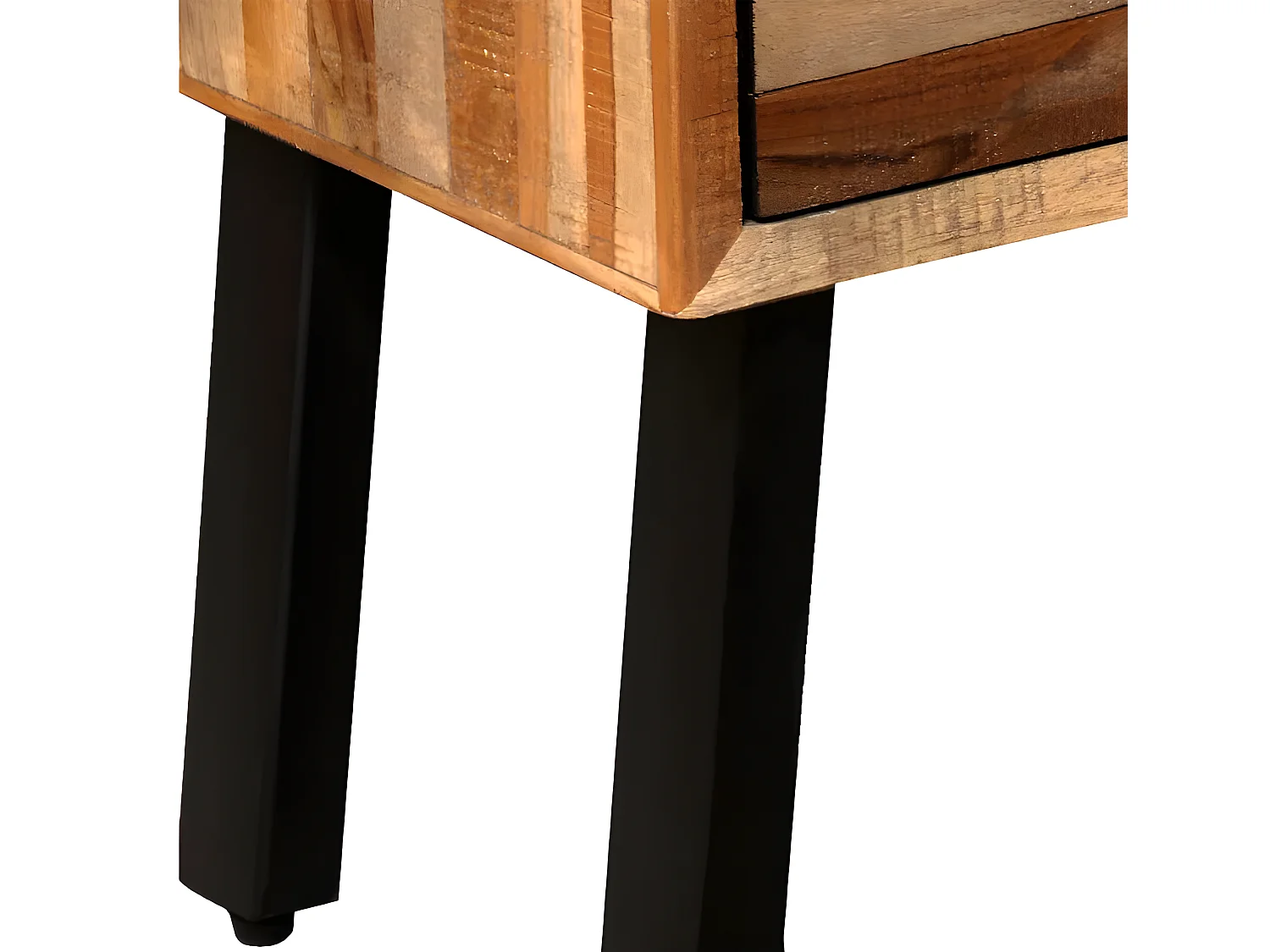 Commode 6 tiroirs teck recyclé et pieds métal noir Voust