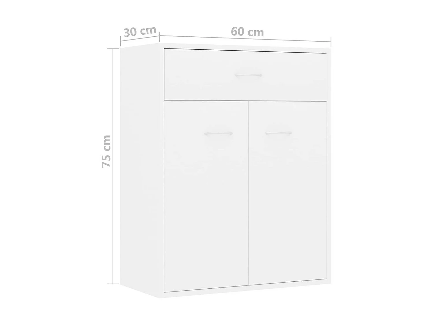 Commode Blanche 60 x 30x75