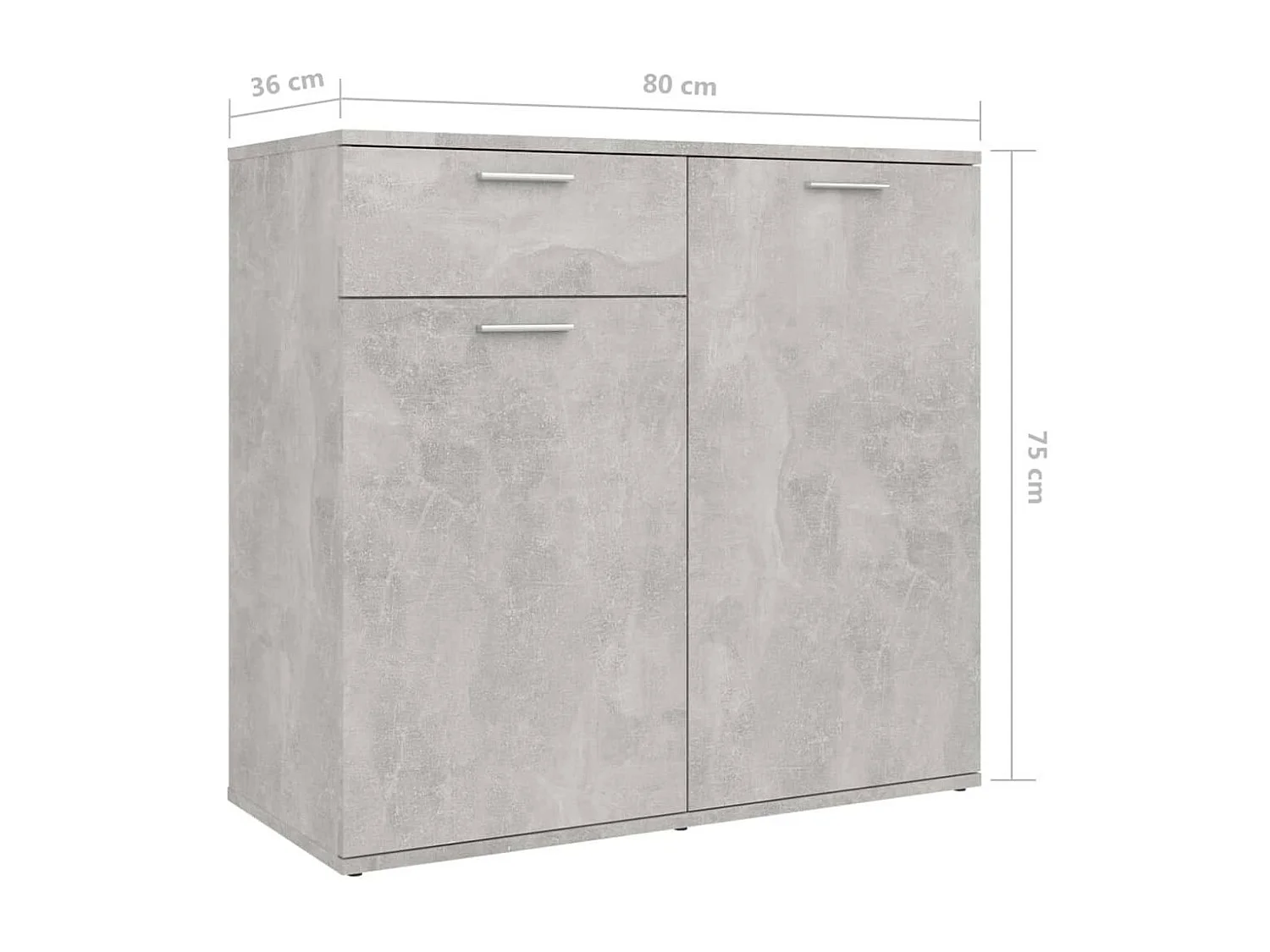 Buffet Gris béton 80x36x75