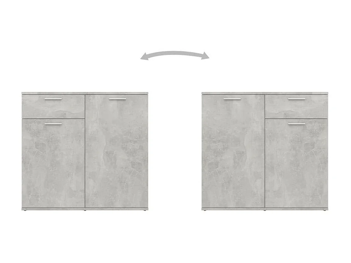 Buffet Gris béton 80x36x75