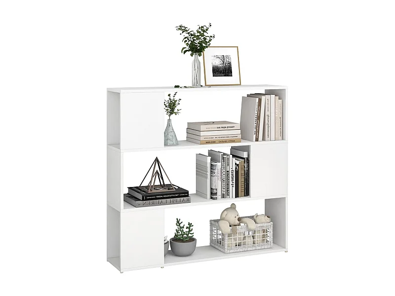 Bibliothèque-Séparateur de pièce Blanc 100x24x94