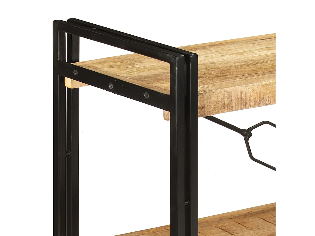 Bibliothèque à 3 niveaux 140x30x80 Bois de manguier massif