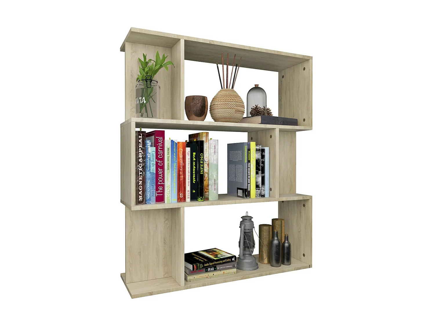 Bibliothèque-Séparateur de pièce Chêne sonoma 80x24x96