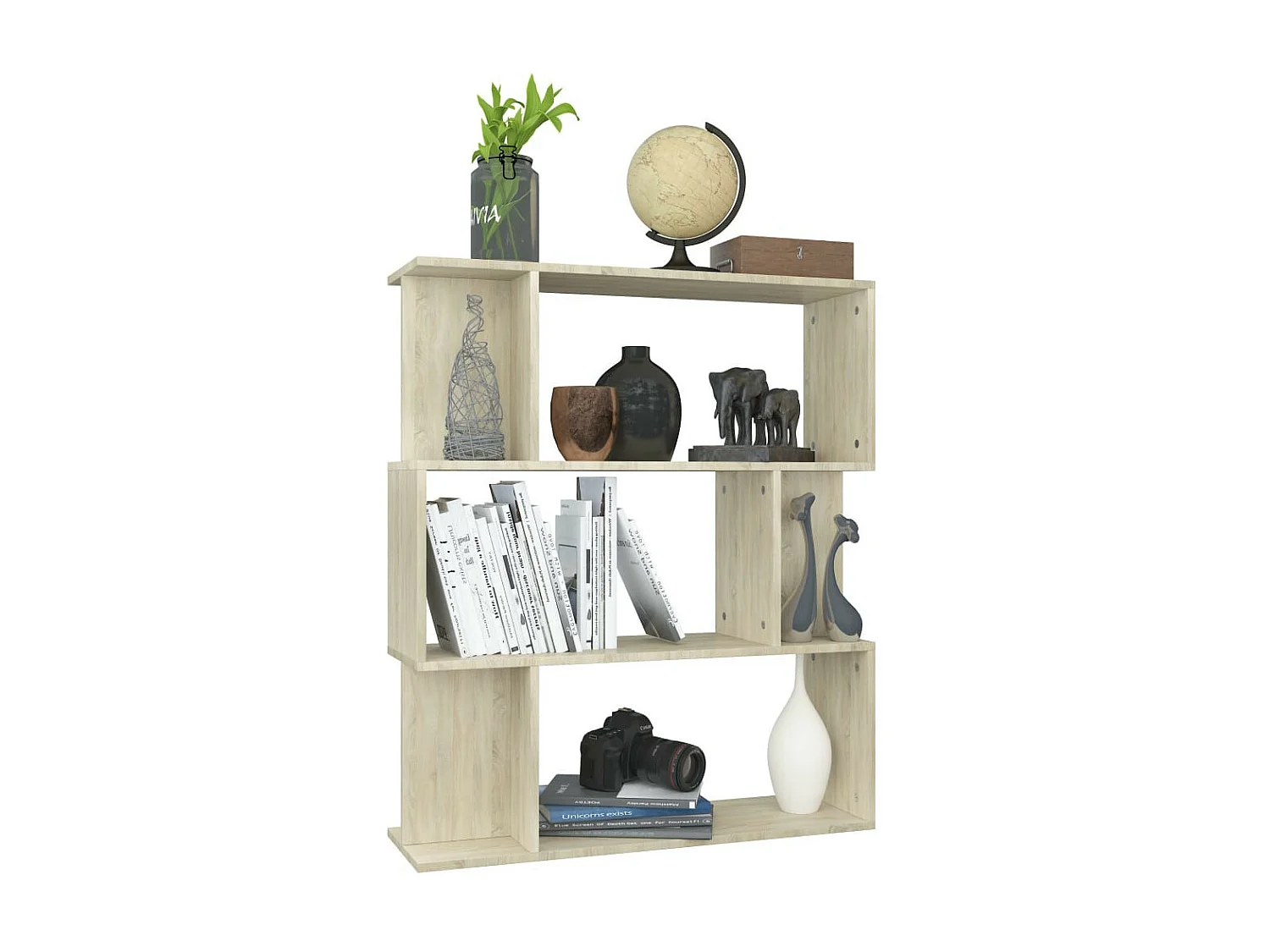 Bibliothèque-Séparateur de pièce Chêne sonoma 80x24x96