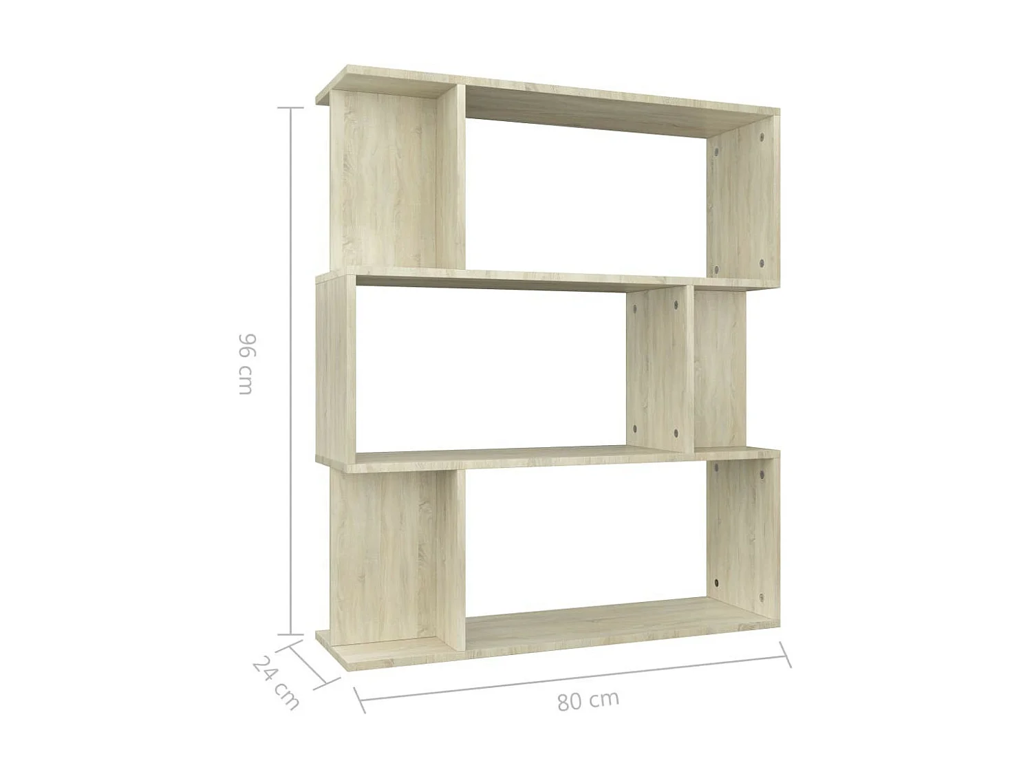 Bibliothèque-Séparateur de pièce Chêne sonoma 80x24x96