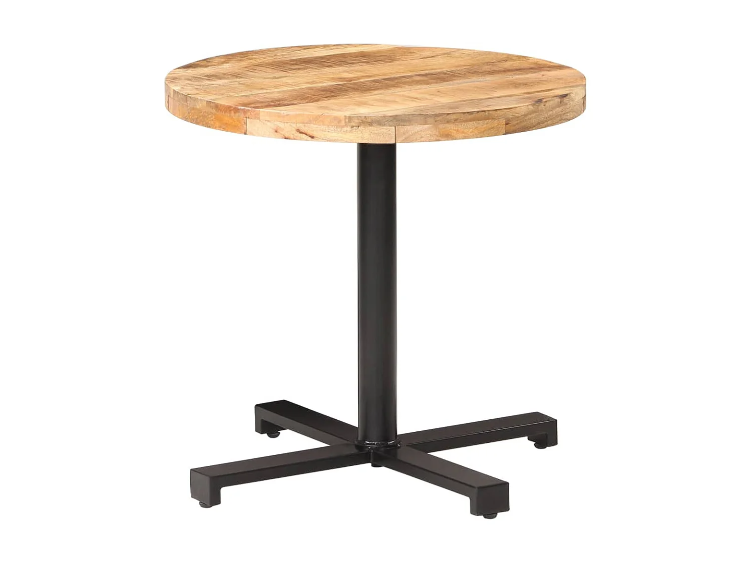 Table de bistro Ronde Ø80x75 Bois de manguier brut