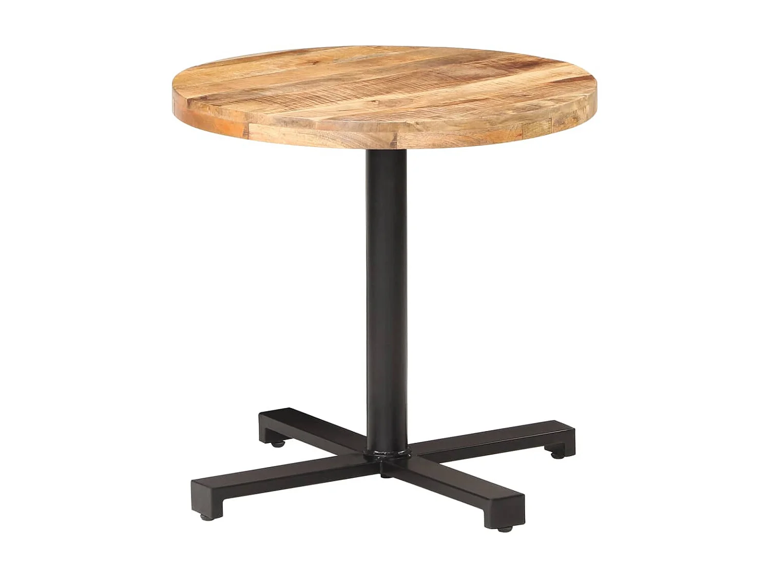 Table de bistro Ronde Ø80x75 Bois de manguier brut