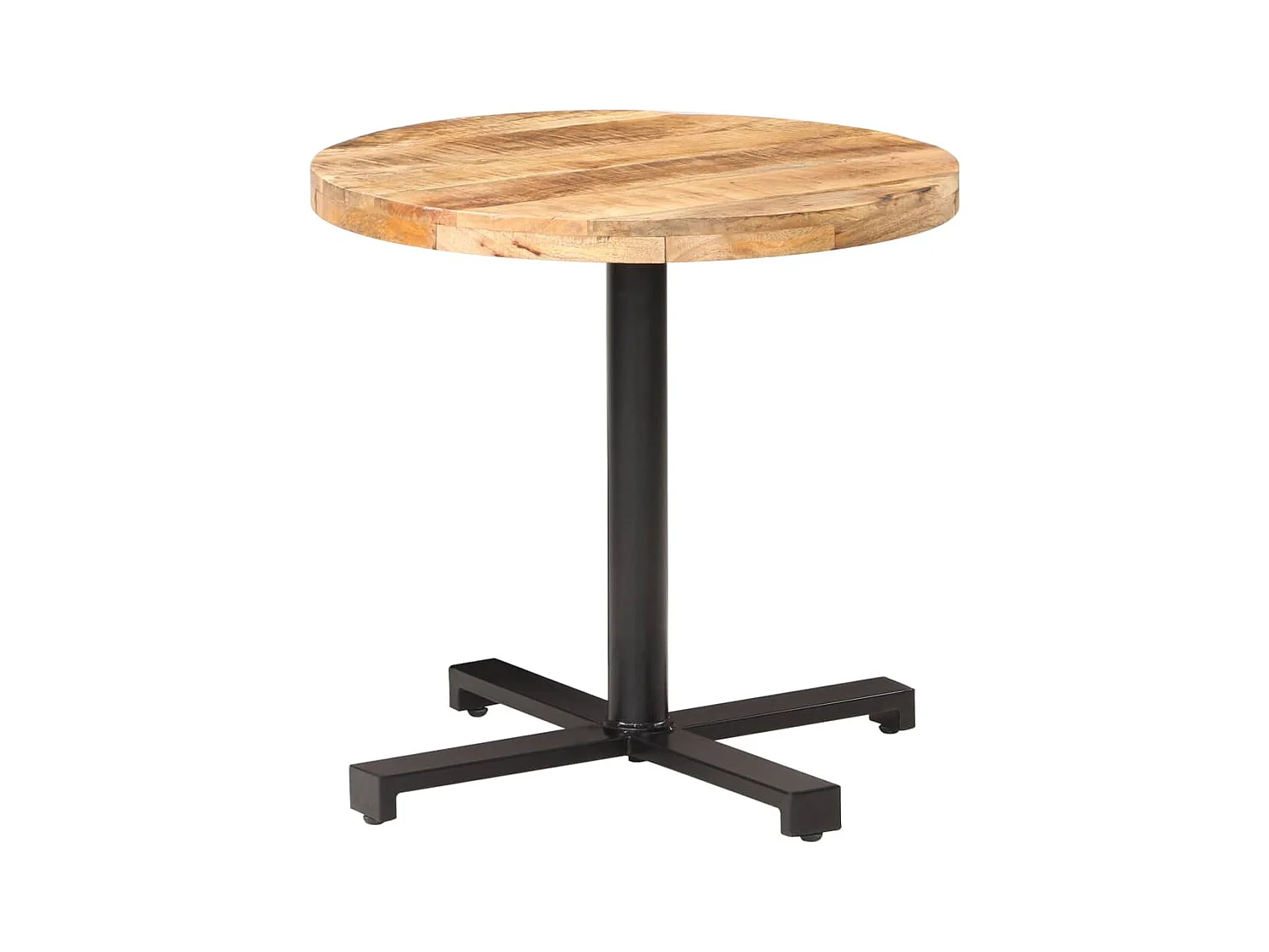Table de bistro Ronde Ø80x75 Bois de manguier brut