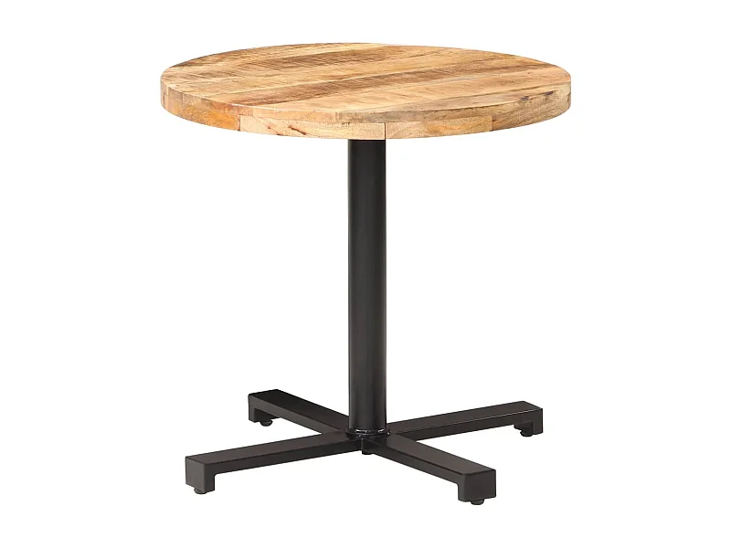 Table de bistro Ronde Ø80x75 Bois de manguier brut