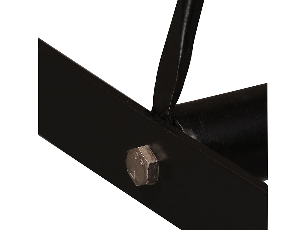 Ensemble de bar 5 pcs Bois de récupération Cuir véritable et toile