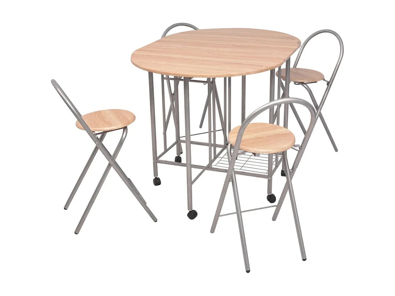 Ensemble de salle à manger pliable 5 pièces MDF