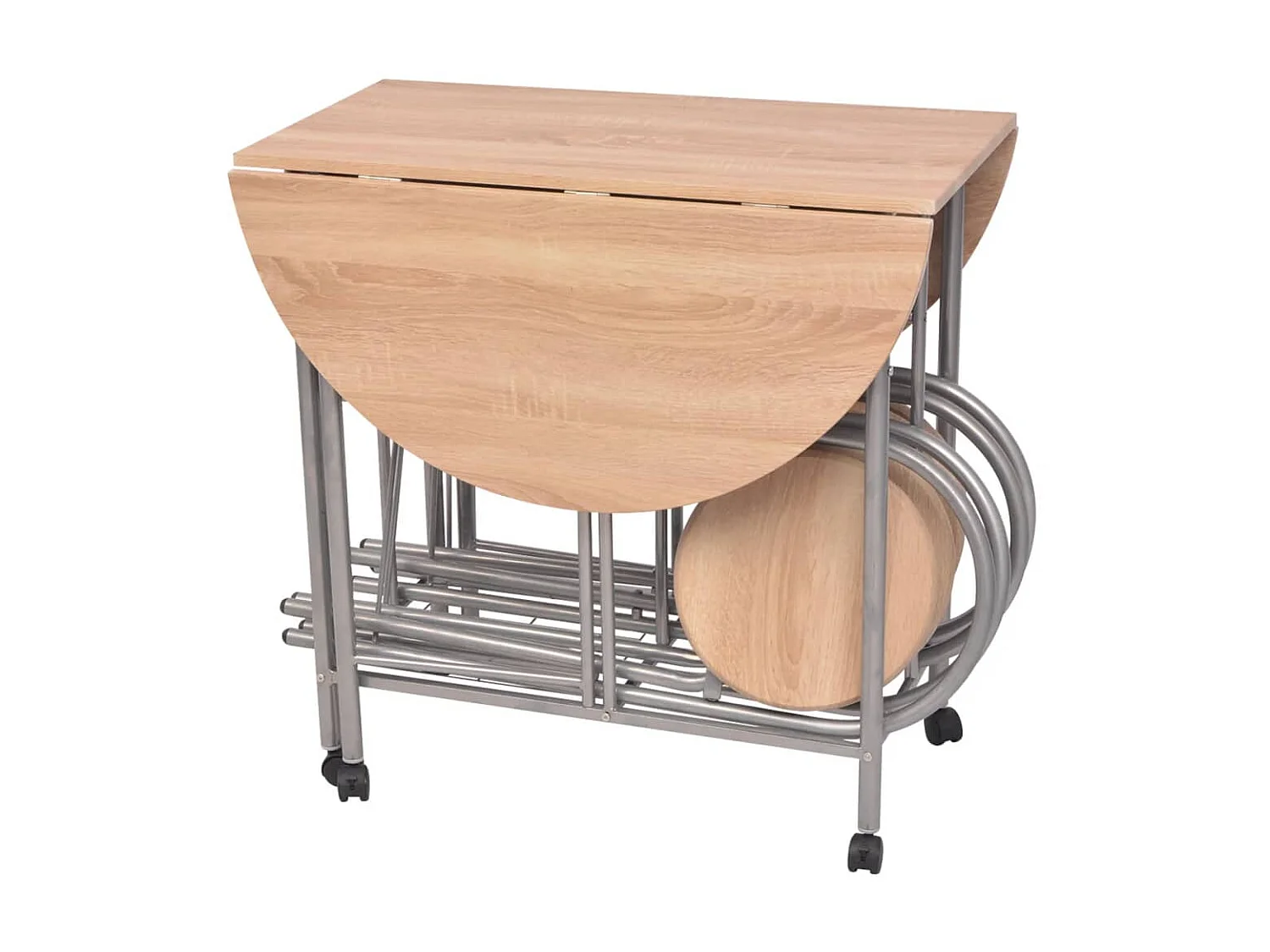 Ensemble de salle à manger pliable 5 pièces MDF