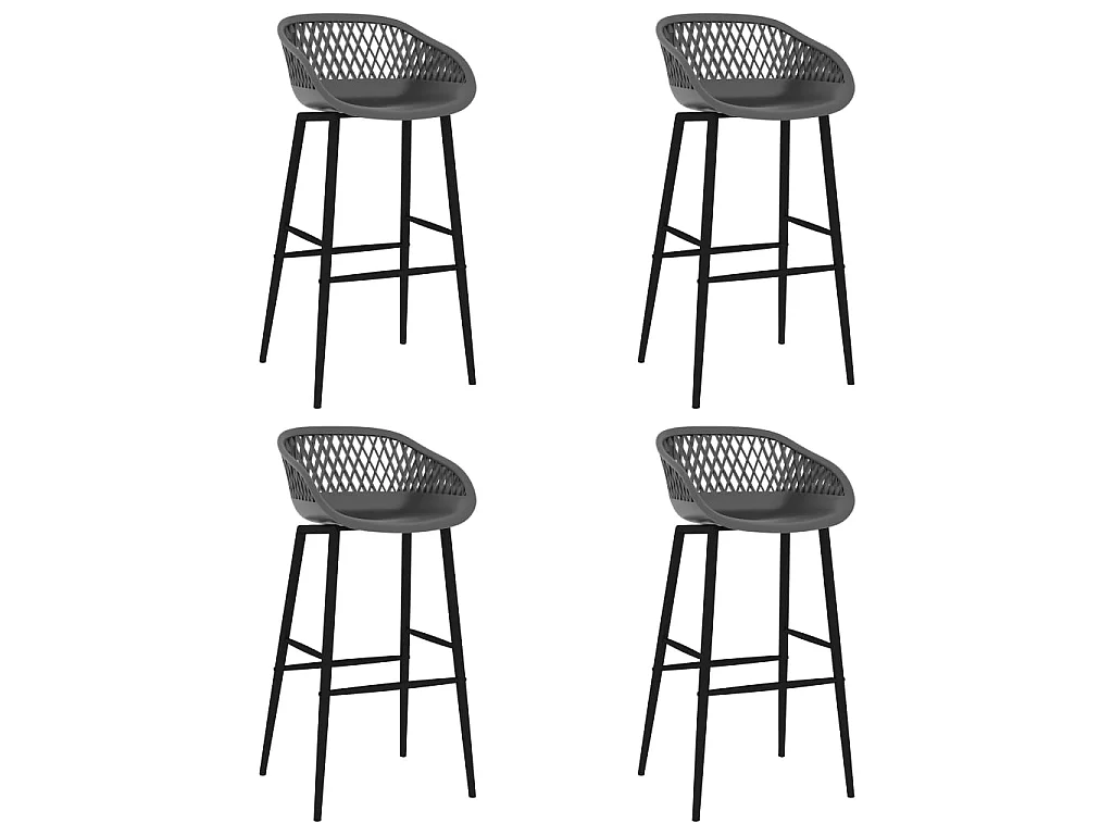 Ensemble de bar 5 pcs Blanc et gris 2