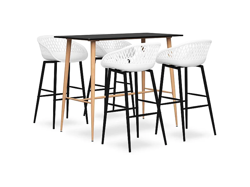 Ensemble de bar 5 pcs Noir et blanc 5