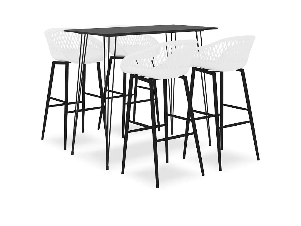 Ensemble de bar 5 pcs Noir et blanc 4