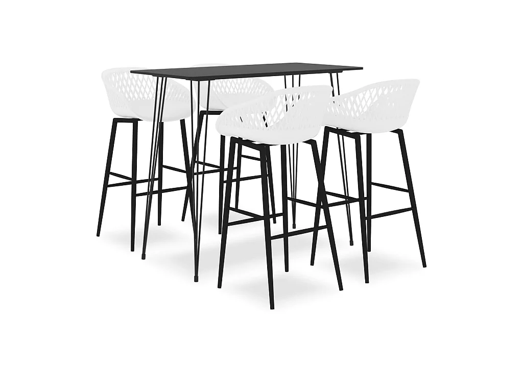 Ensemble de bar 5 pcs Noir et blanc 4