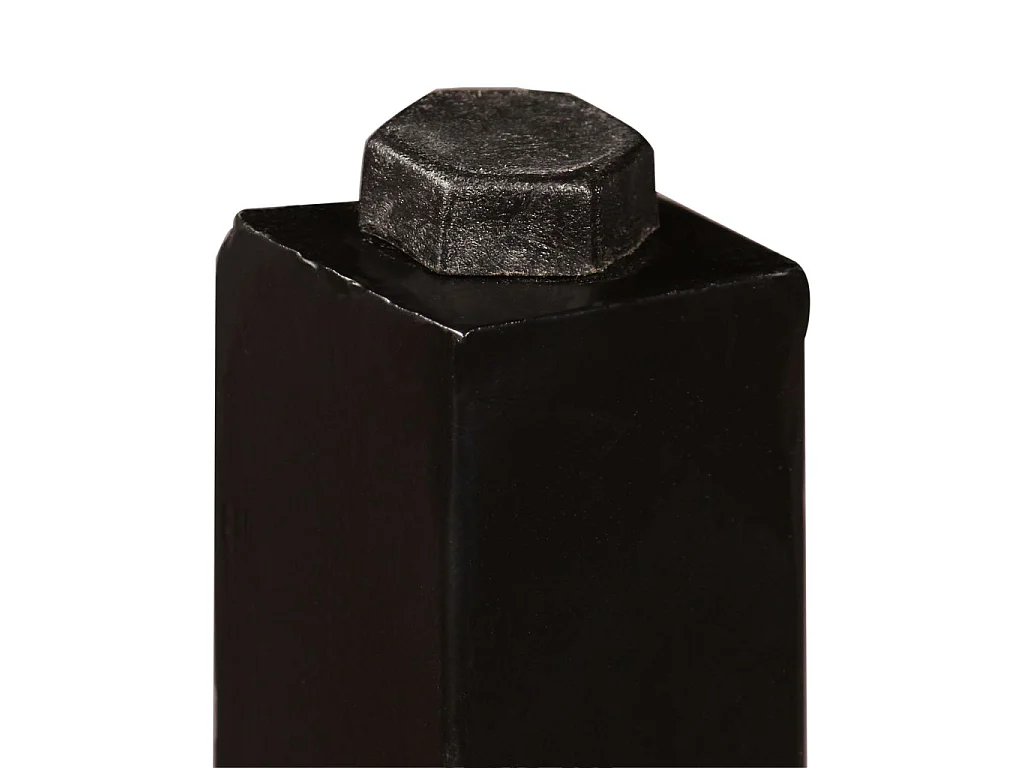 Ensemble de bar 5 pcs Bois massif recyclé et cuir véritable