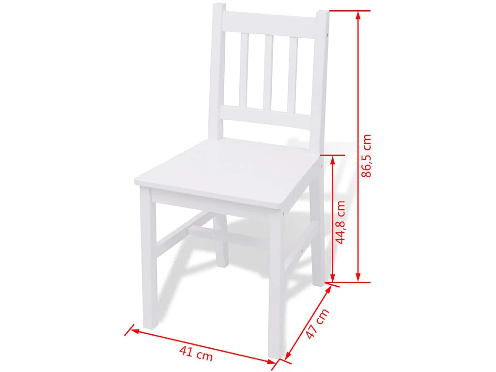 Jeu de salle à manger 7 pcs Pinède Blanc