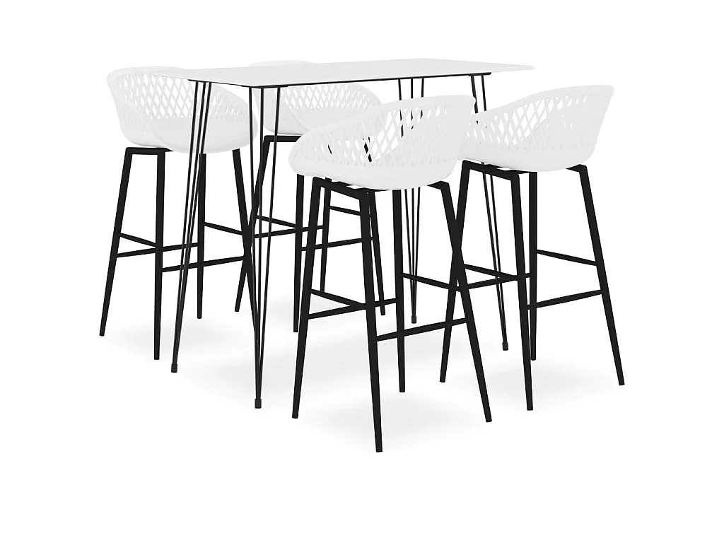 Ensemble de bar 5 pcs Blanc 8