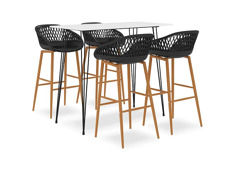Ensemble de bar 5 pcs Blanc et noir 7