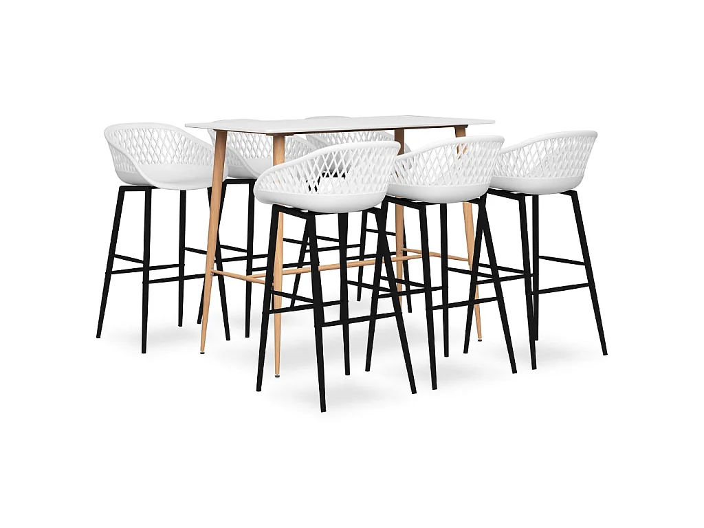 Ensemble de bar 7 pcs Blanc 12