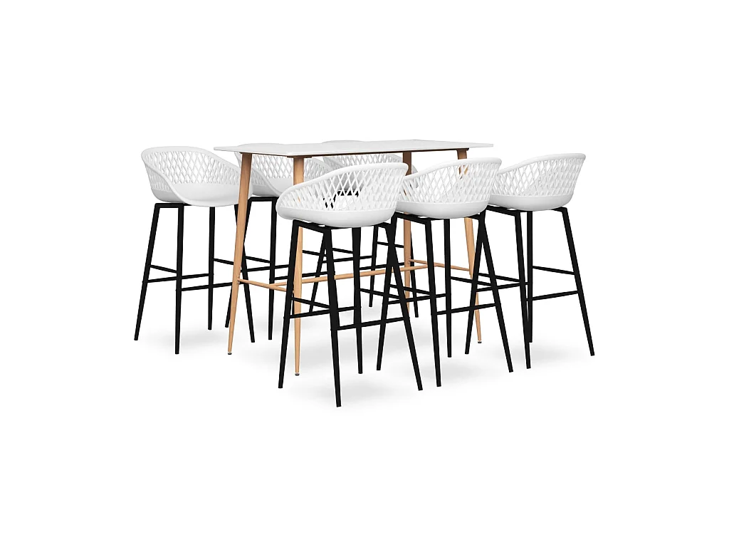 Ensemble de bar 7 pcs Blanc 12