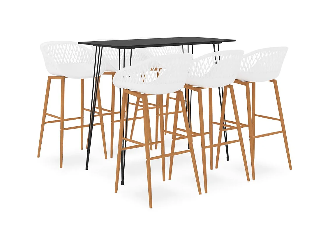 Ensemble de bar 7 pcs Noir et blanc 4