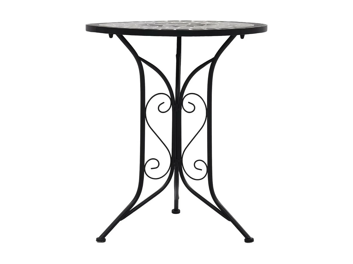 Mobilier de bistro 3 pcs mosaïque Carreaux céramiques Gris