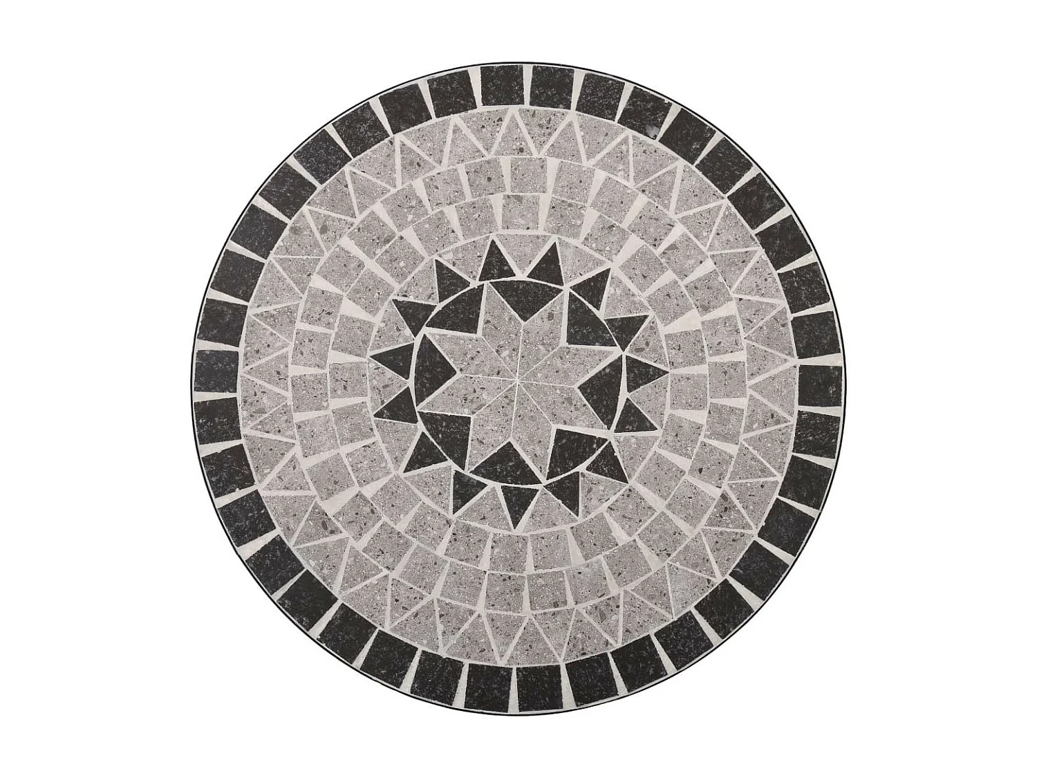 Mobilier de bistro 3 pcs mosaïque Carreaux céramiques Gris